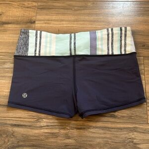 Gray Lululemon Reversible Yoga Shorts